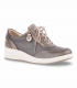 Suave 3417 plomo. Zapato urbano en tonos tierra y dorado con cuña baja, perfecto para otoño
