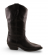 Bota alta campera en serraje marrón Alpe 5550 mujer