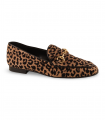 María Jaen 1537 leopardo. Bailarina de serraje leopardo plano y suela fina, atrevido y muy cómodo