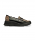 Pitillos 10753 Negro. Mocasín con plataforma y antifaz, animal print y estilo moderno