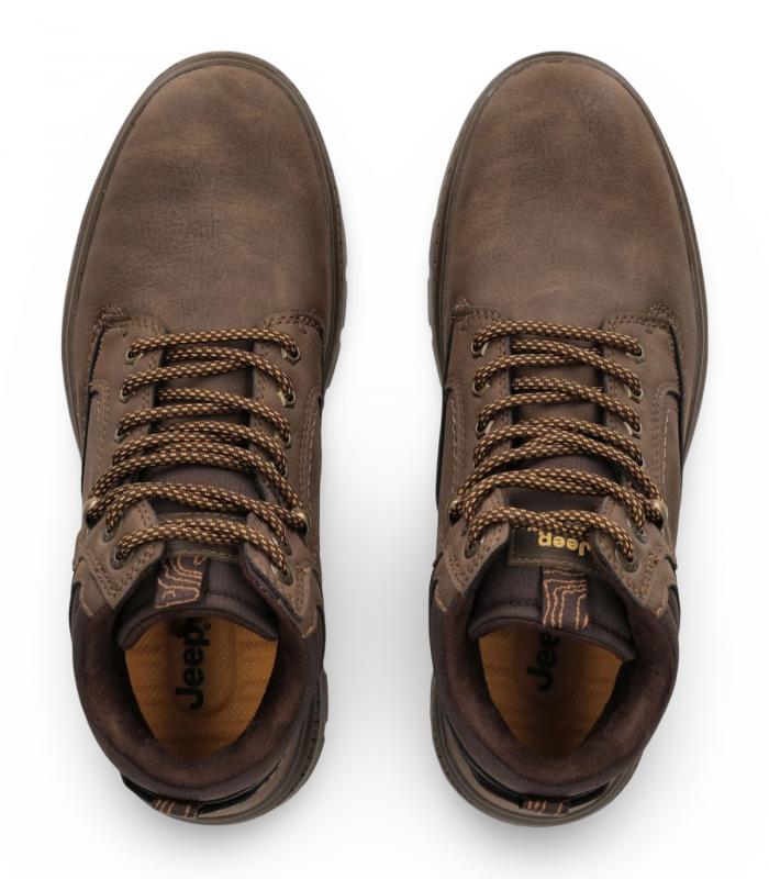 Jeep JM52022A Tuareg Indi marrón. Bota marrón robusta de montaña con cordones y estilo casual para días fríos