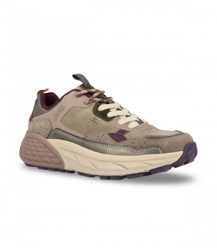 Jeep JL52520A Groove taupe. Deportiva en tonos taupe con suela ancha y cierre de cordones para uso diario