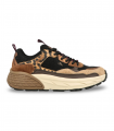 Jeep JL52523A Groove Jungle leopardo. Sneaker estampada en leopardo con suela clara y cierre de cordones