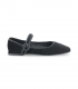 TOP3 SA740 negro. Zapato afelpado con tira en empeine, ideal para diario con faldas o pantalones
