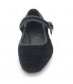 TOP3 SA740 negro. Zapato afelpado con tira en empeine, ideal para diario con faldas o pantalones
