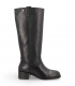 TOP3 SS859. Bota negra con costura lateral y suela cómoda, ideal con pantalones o vestidos entallados
