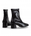 Miss Elastic 78330. Botín negro elástico con tacón ancho, práctico y con buen ajuste