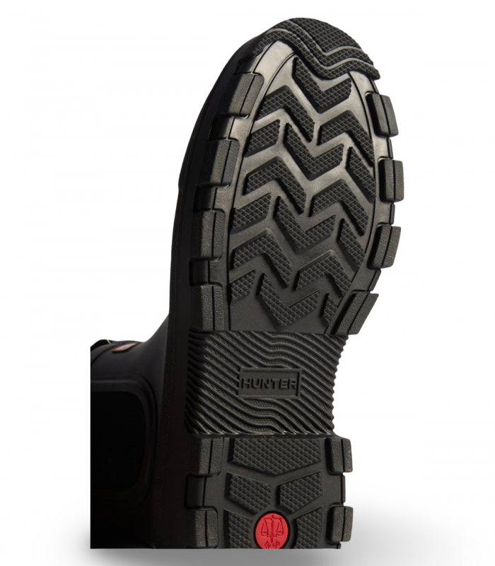 Bota Chelsea negra mate con suela track Hunter Elastic