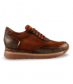 Salonissimos Pibal cuero. Zapatilla de piel engrasada cuero con diseño cómodo para uso diario