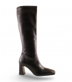 Miss Elastic 78160. Bota alta negra elástica con caña cómoda para looks de invierno