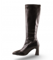 Miss Elastic 78160. Bota alta negra elástica con caña cómoda para looks de invierno