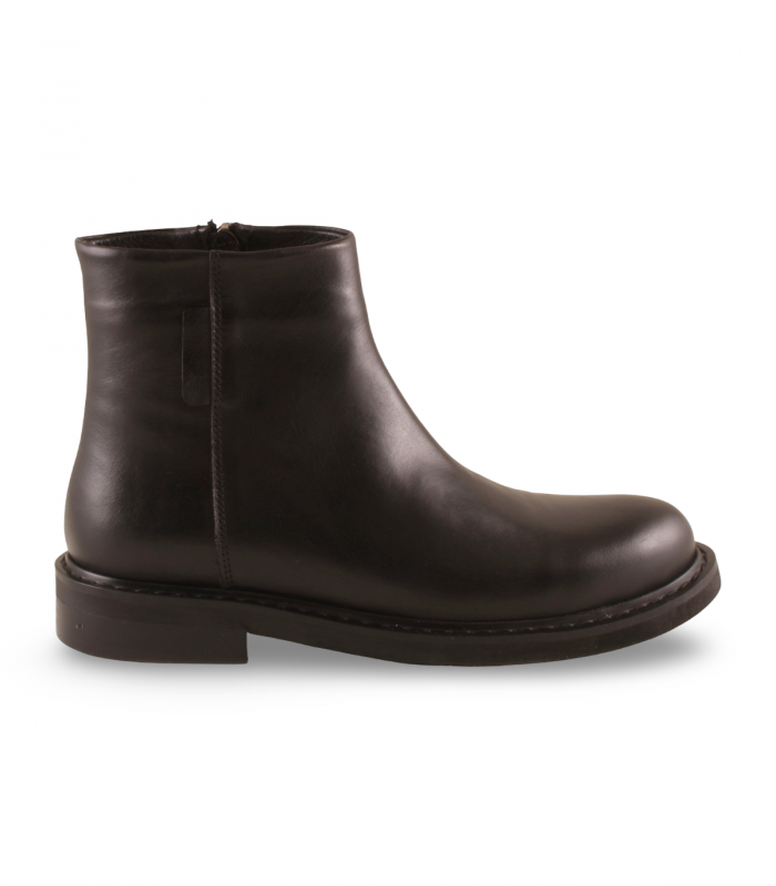 Shaddy 100250450 negro. Botín negro italiano de caña media, versátil para uso diario
