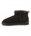Varm Mores Mini negro. Botín negro de serraje con interior cálido, perfecto para looks desenfadados