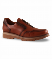Giorda 22260. Zapato cuero sauvage con cremallera central y suela deportiva, ideal para caminar