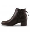 Giorda 37274 negro. Botín negro con cremallera lateral y tacón medio, ideal para looks sobrios de diario
