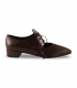 Mirai S3667 cacao. Zapato en pelo natural con tacón medio. Ideal con ropa cálida de otoño