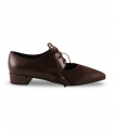 Mirai S3667 cacao. Zapato en pelo natural con tacón medio. Ideal con ropa cálida de otoño