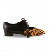 Mirai S3667 leopardo. Zapato en pelo leopardo con piel negra. Toque salvaje para looks neutros