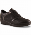Cutillas 60351 negro. Deportivo negro con cordones y suela ligera. Ideal para jornadas largas