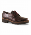 Pitillos 10771 Burdeos. Zapato burdeos charol efecto coco con suela gruesa y estilo único