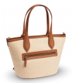 Tote camel con base de rafia Matties 0002115112, natural y amplio
