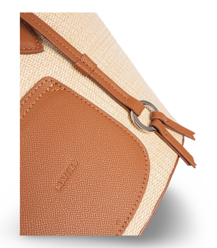 Tote camel con base de rafia Matties 0002115112, natural y amplio