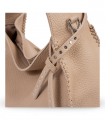 Bolso tipo hobo beige de líneas limpias Matties 0002113013, práctico para diario