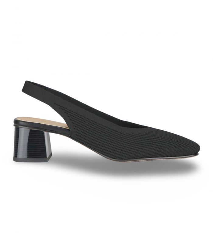 Salón destalonado negro elástico Miss Elastic 075043