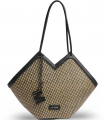 Bolso geométrico negro rafia Mac Alyster Saint Raphael KP3002