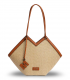 Bolso rígido rafia cuero Mac Alyster Saint Raphael, elegante