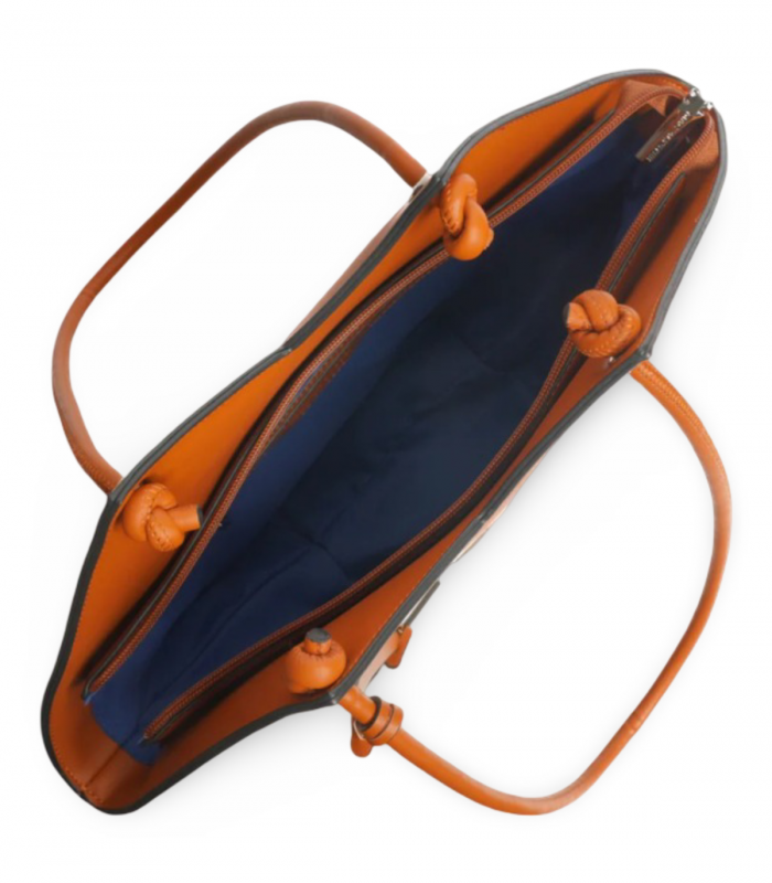 Bolso rígido rafia cuero Mac Alyster Saint Raphael, elegante
