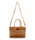 Tote de rafia marrón con bandolera Javier Larrainzar JL16583-02, ideal para verano