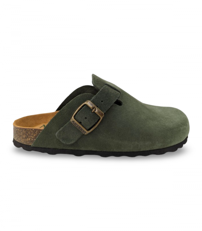 Zueco verde pino en serraje Autenti 355