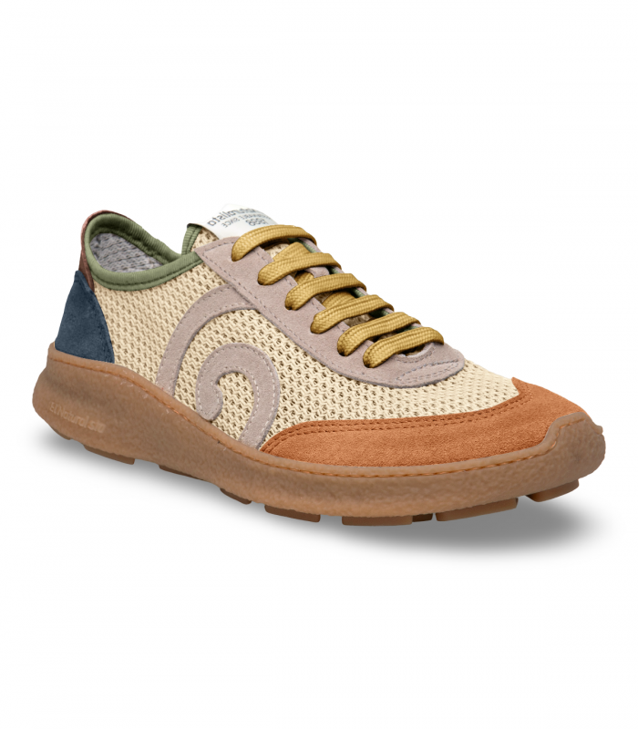 Deportivo rejilla beige multicolor El Naturalista N5435C, casual
