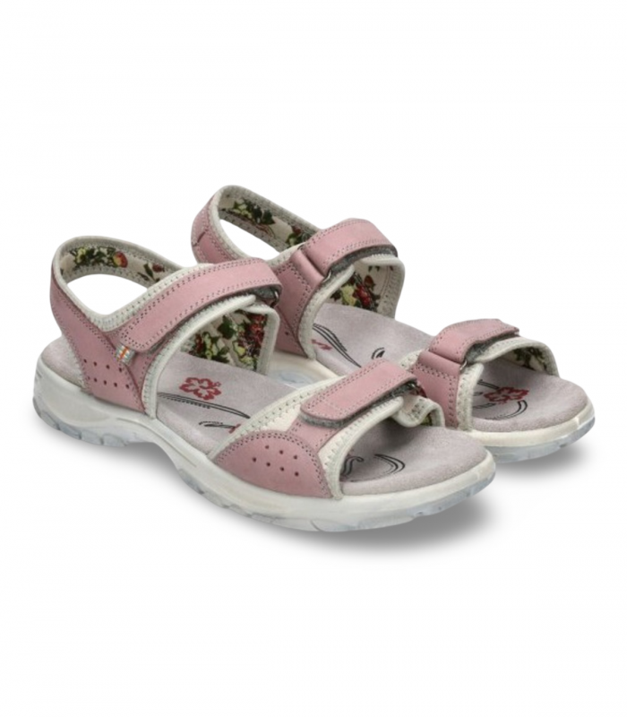Sandalia rosa doble velcro St Gallen Genil, confort