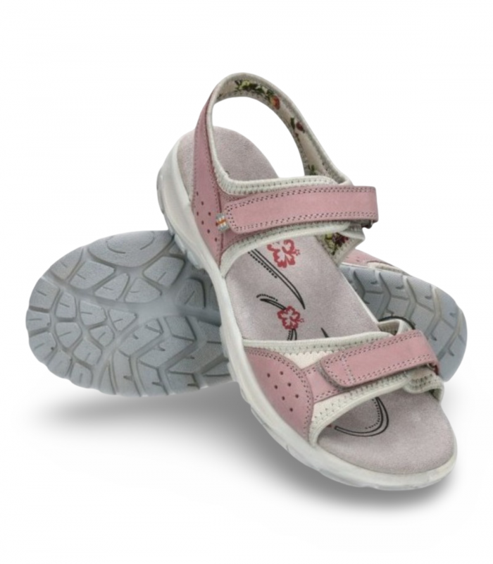 Sandalia rosa doble velcro St Gallen Genil, confort