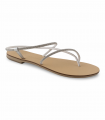 Sandalia plana blanca elegante Nicolas Lainas 67-TC