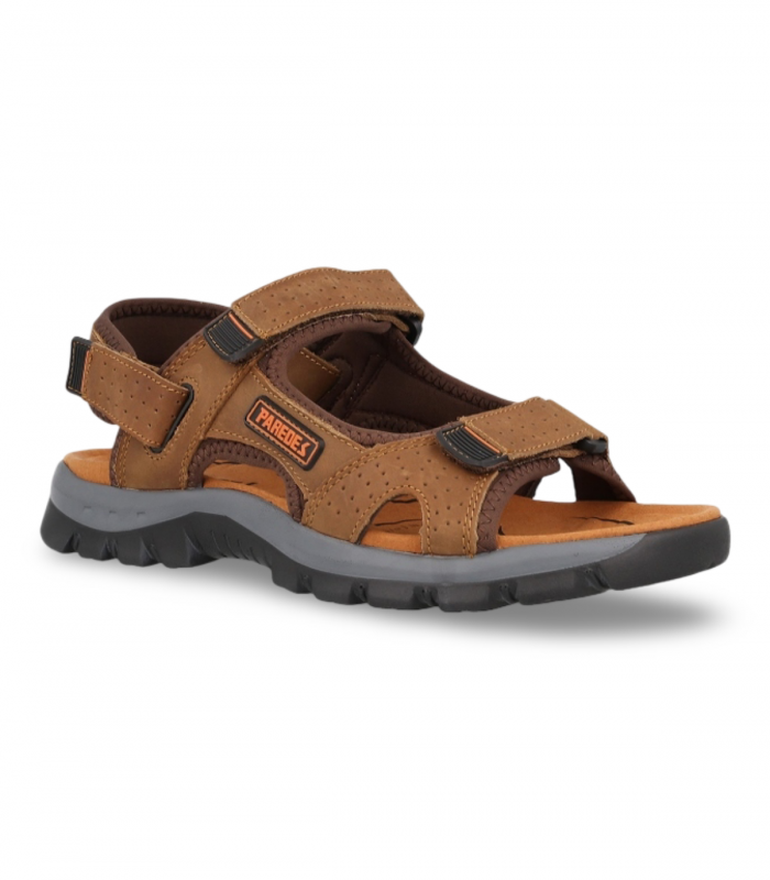 Sandalia caballero cuero velcro Paredes WP22172