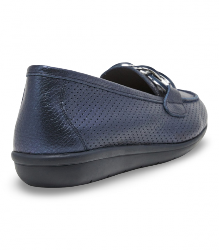 Mocasín azul marino de mujer 24 Horas 26456, elegante y cómodo para diario