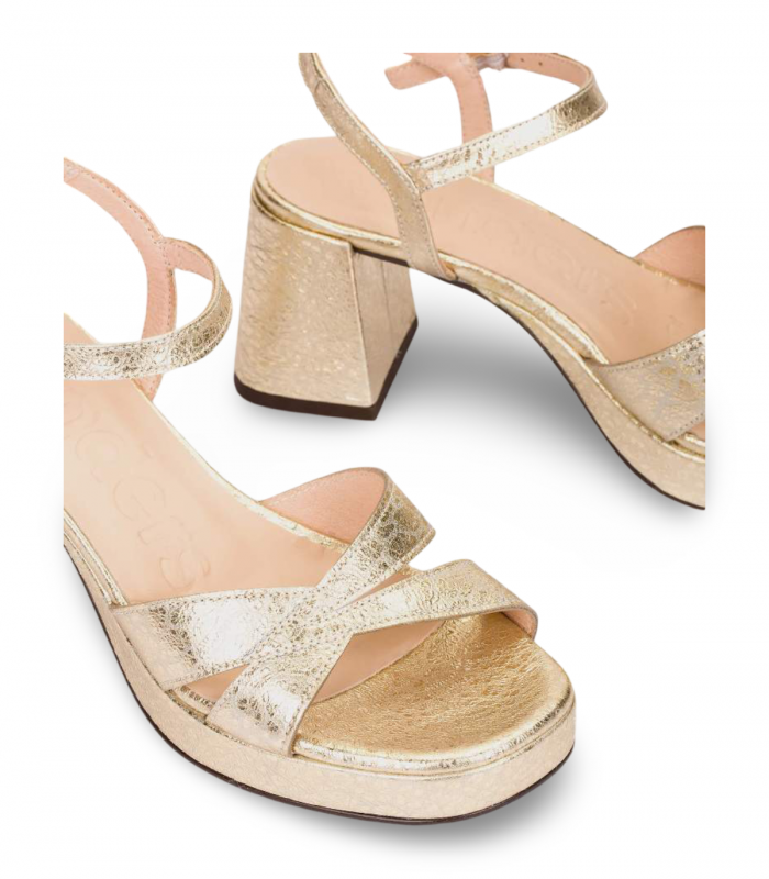 Sandalia platino de vestir luminosa Wonders G6820