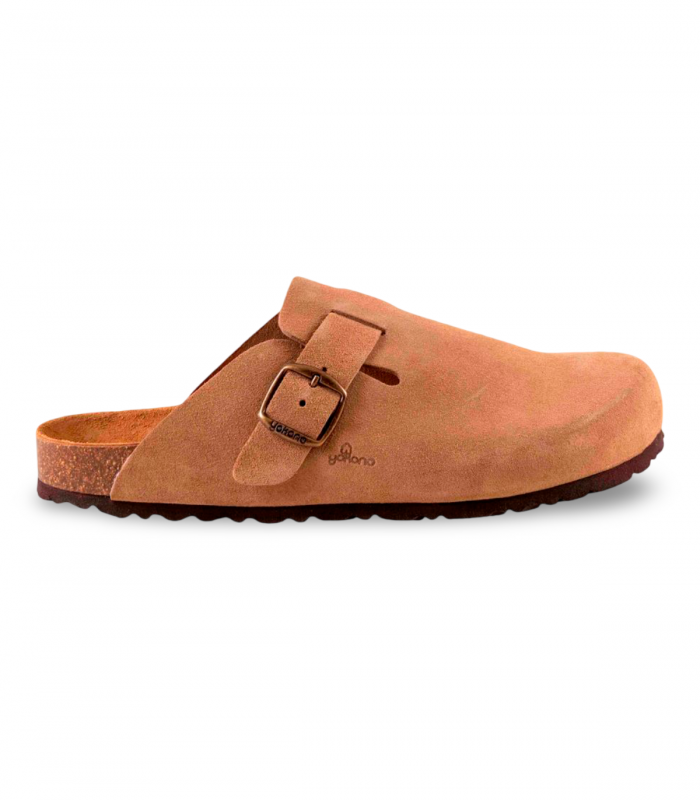Zueco caballero serraje con hebilla Yokono 599