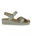 Sandalia beige floral velcro Doctor Cutillas 36149