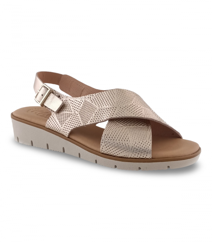 Sandalia cuña platino elegante Kaola 2275