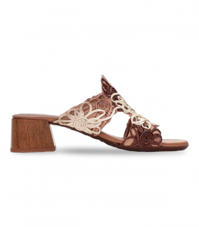Sandalia natural con entramado floral Hispanitas HV264841