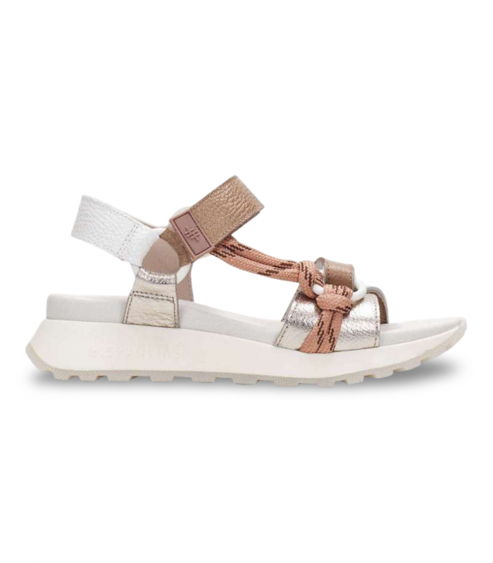 Sandalia beige plataforma velcro Hispanitas CHV264869