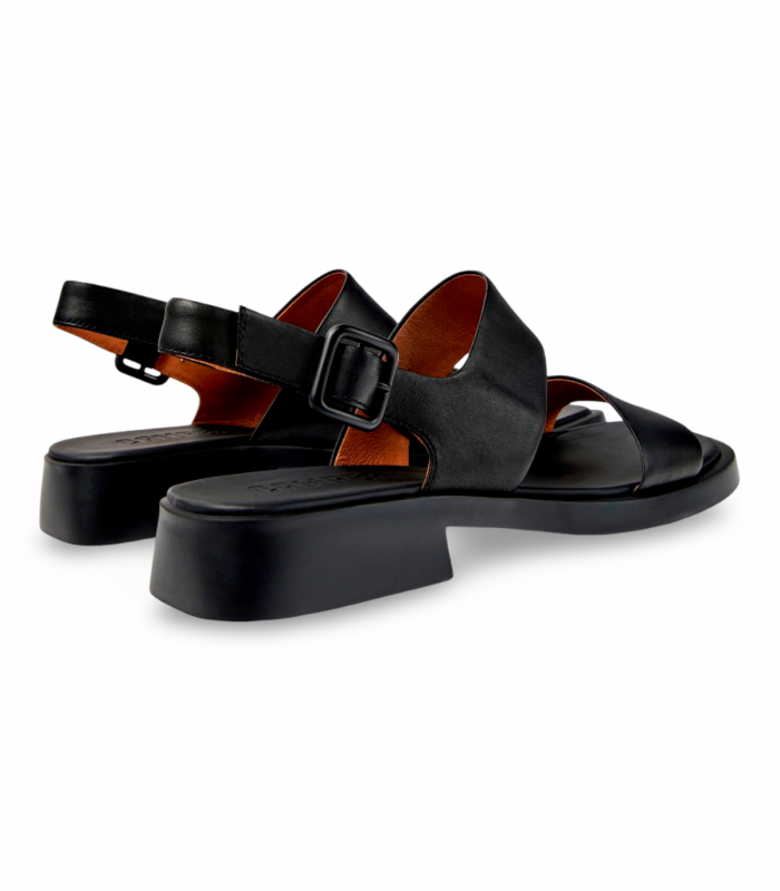 Sandalia negra plana piel Camper K201486-005