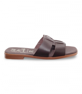 Sandalia marrón tiras anchas cómoda Oh My Sandals 5823