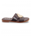 Sandalia marrón con adorno circular Oh My Sandals 5850
