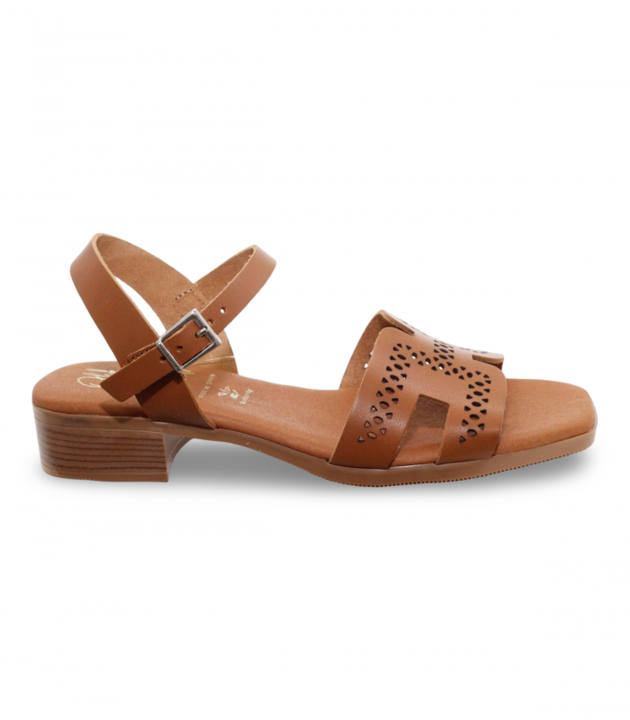 Sandalia cuero troquelada cómoda Oh My Sandals 5883