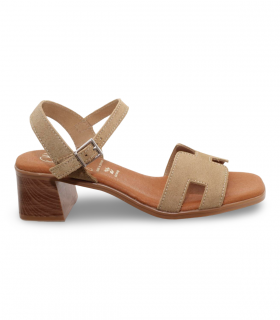 Sandalia serraje arena tacón Oh My Sandals 5901